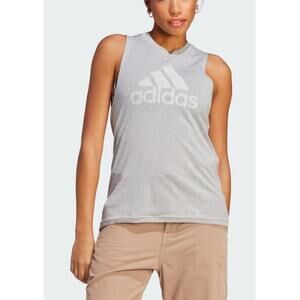 Adidas Women's Gray Future Icons Winners 3.0 Tank Top Size XS